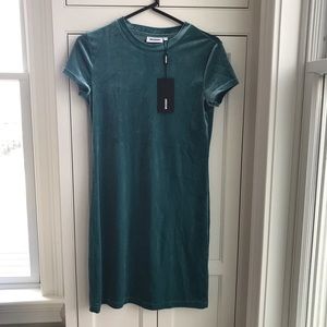 Acqua green velvet  Weekday dress, brand new